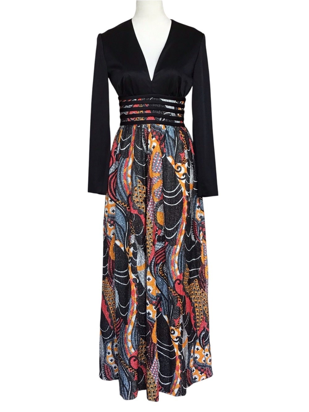 Syna Leah’s Vintage Metallic Thread Maxi Dress
